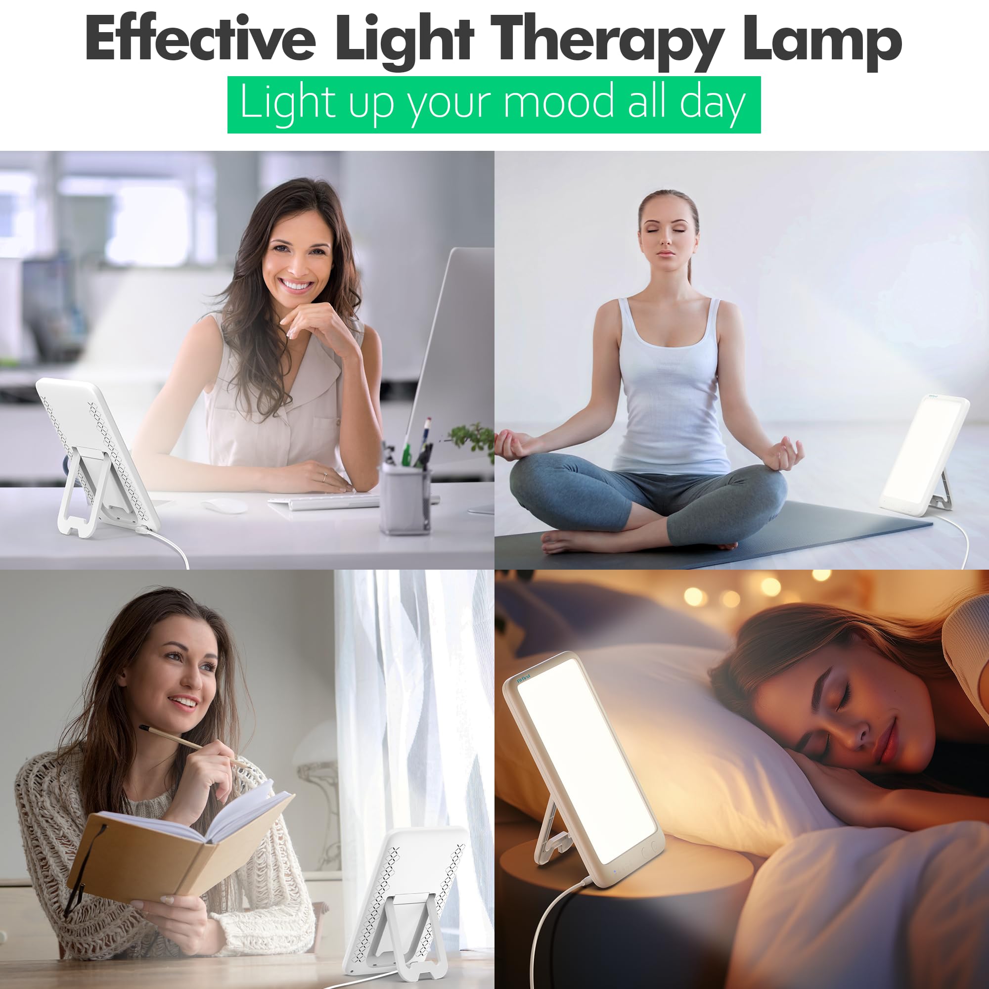 Fitfirst Lampe Soleil 10000 Lux transportable, idéale pour domicile et déplacement.