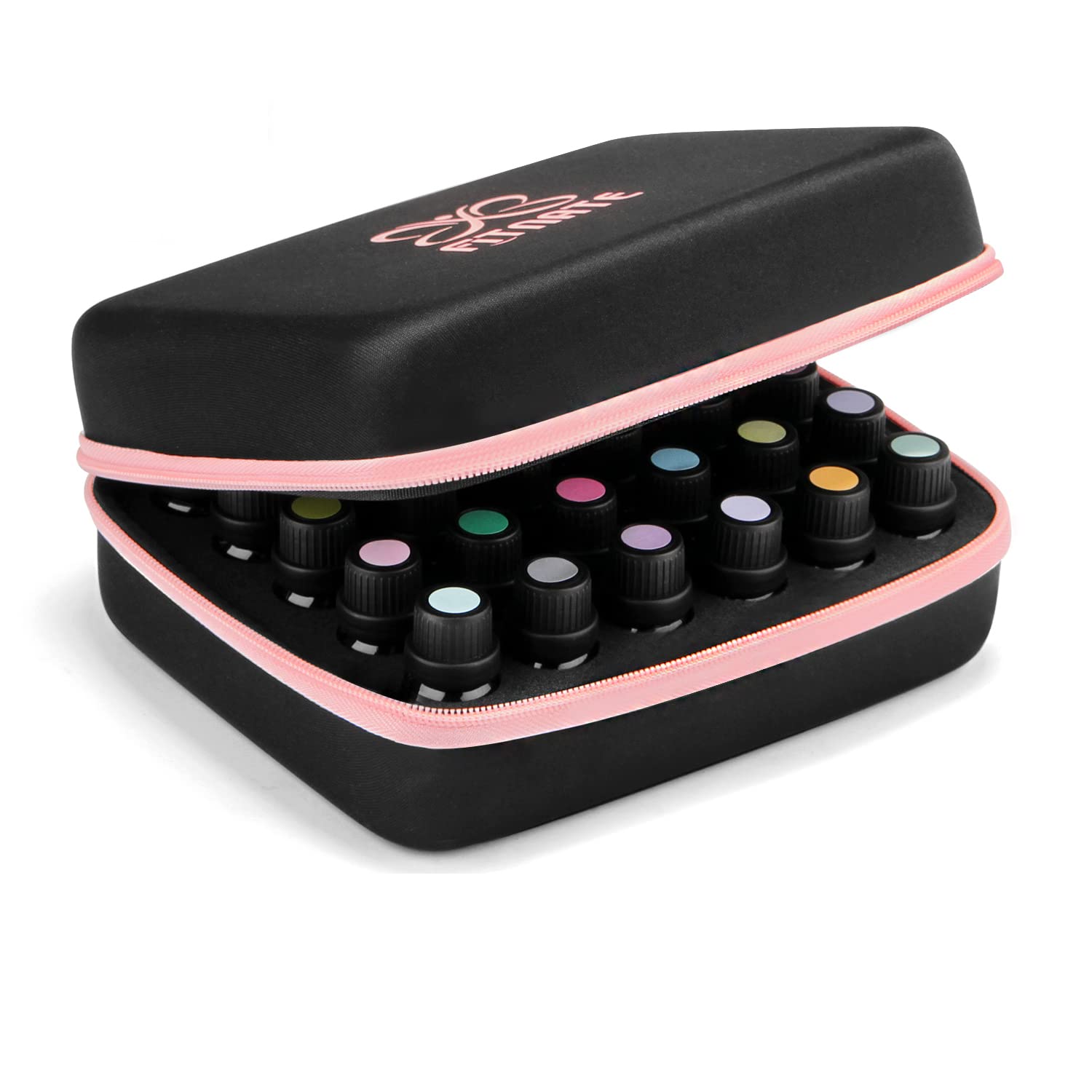 FITNATE étui-rangement huiles essentielles, 30 bouteilles, rose, transport pratique.