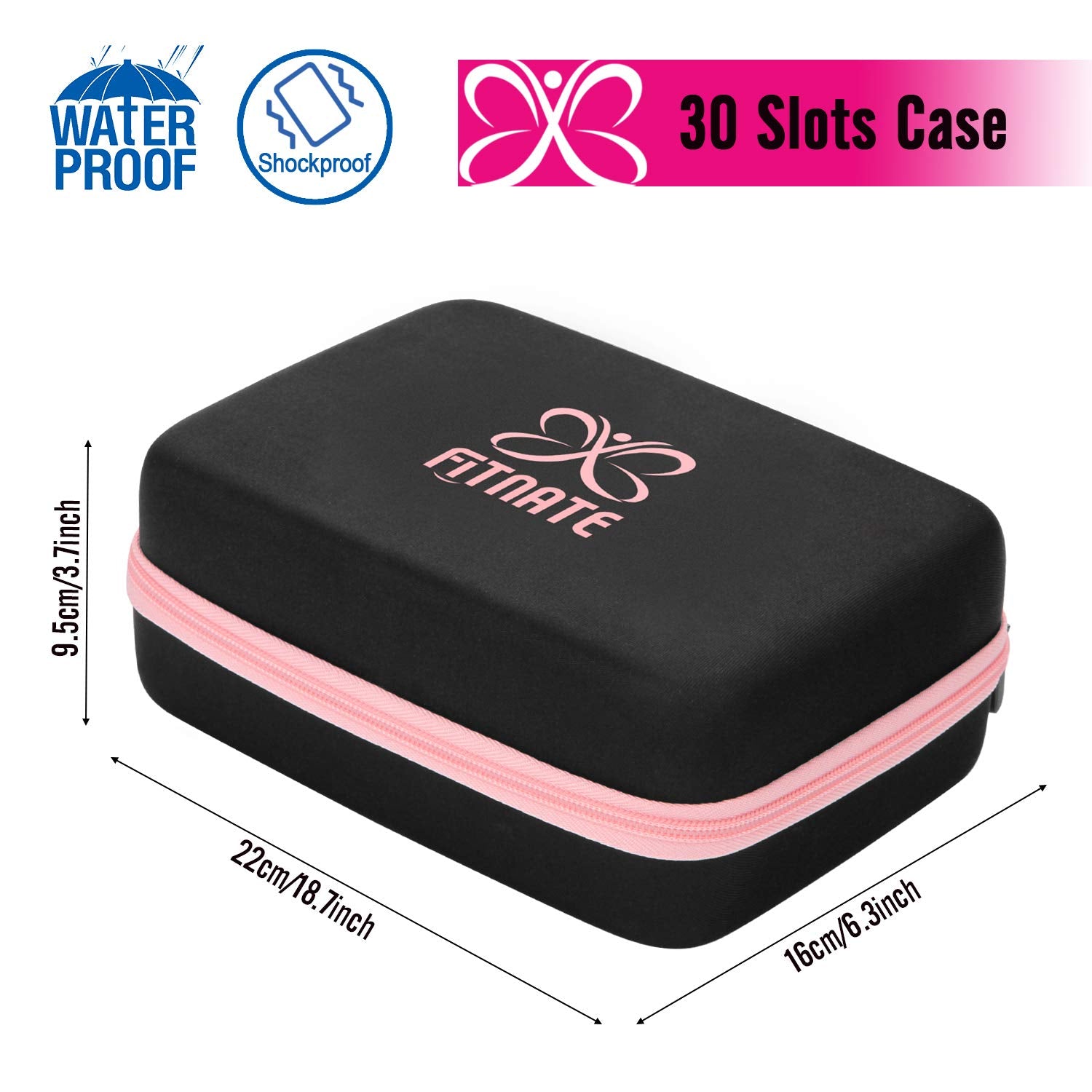 FITNATE fermeture zippée durable, transport sûr pour huiles essentielles.