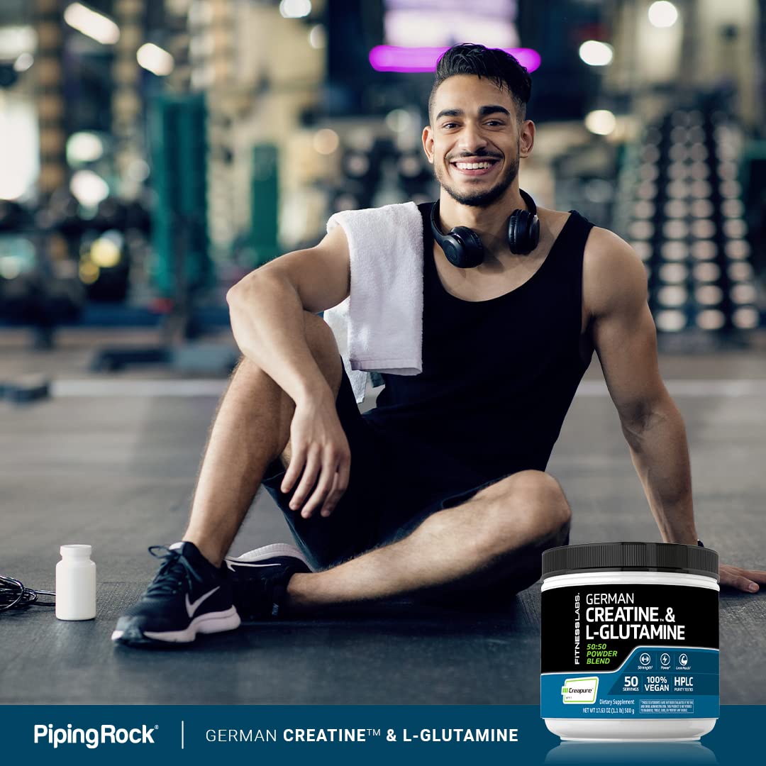 Fitness Labs Créatine et L-Glutamine, formule vegan adaptée aux régimes sans cruauté.