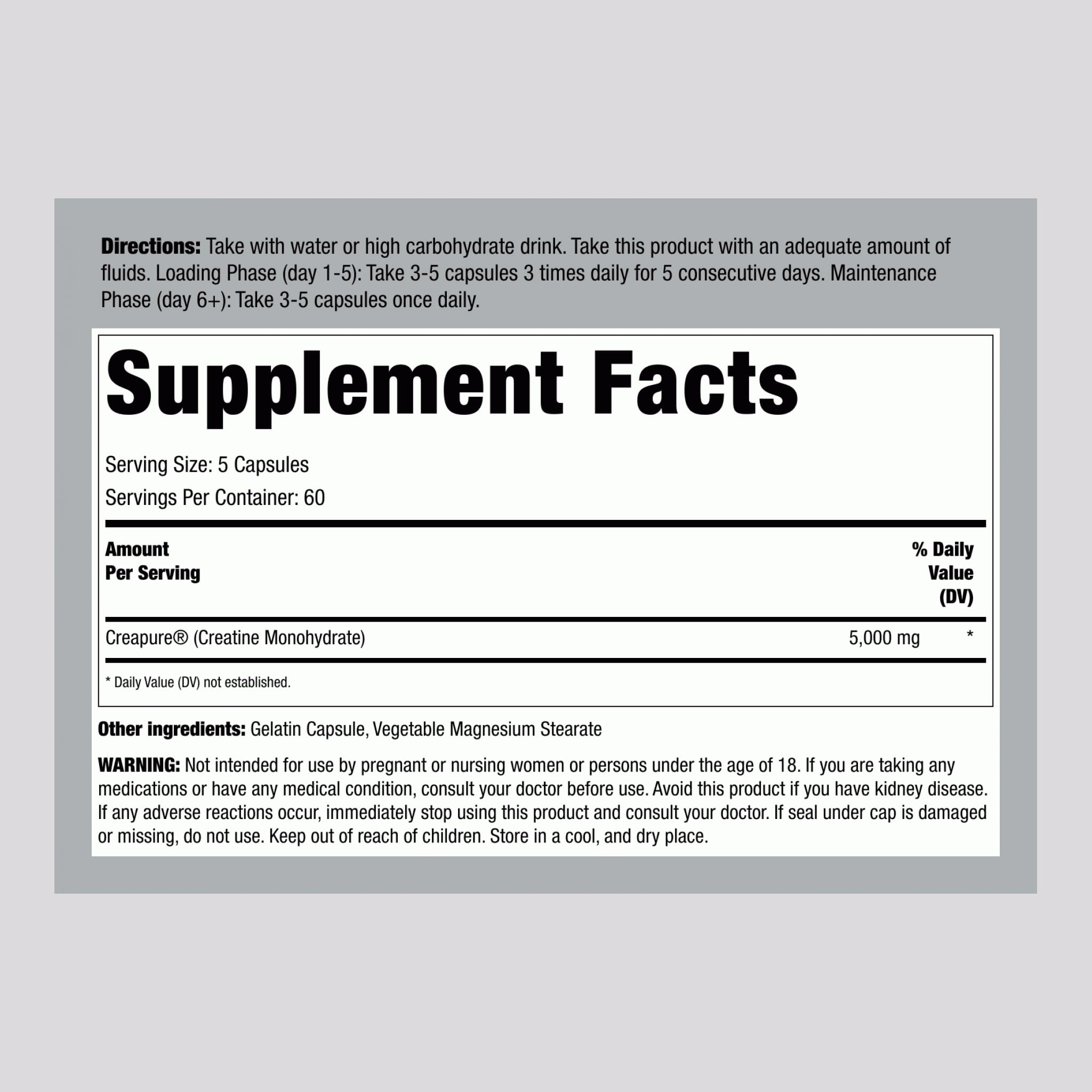 Fitness Labs Créatine Monohydrate Capsules – capsule à 1000 mg pour une posologie simple
