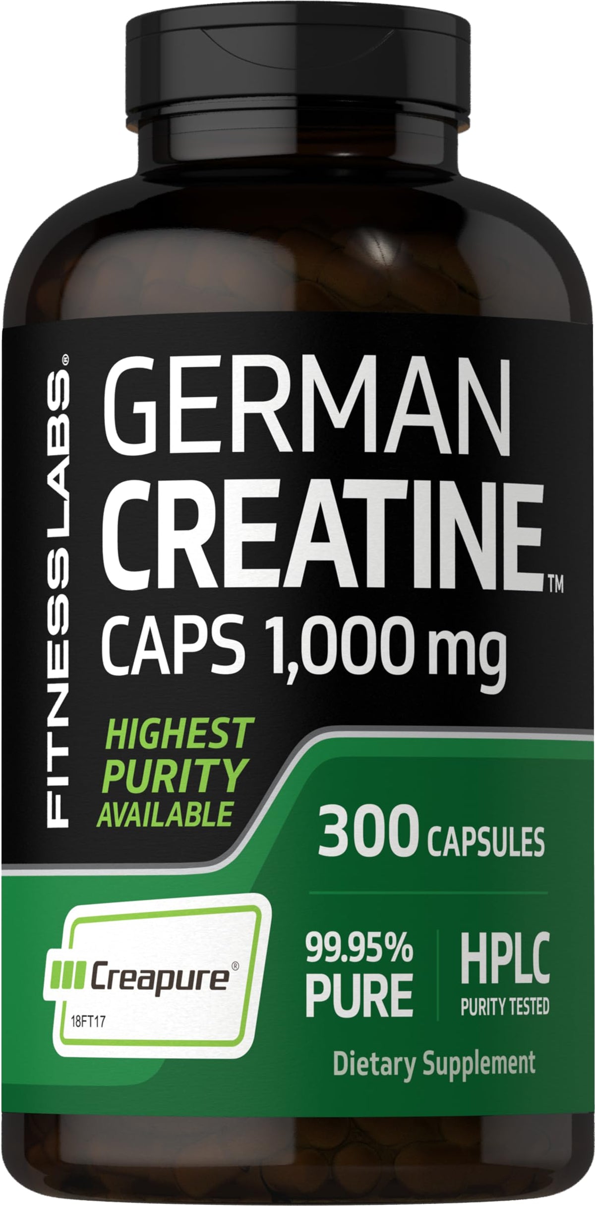 Fitness Labs Créatine Monohydrate Capsules – emballage clair pour repérer le produit