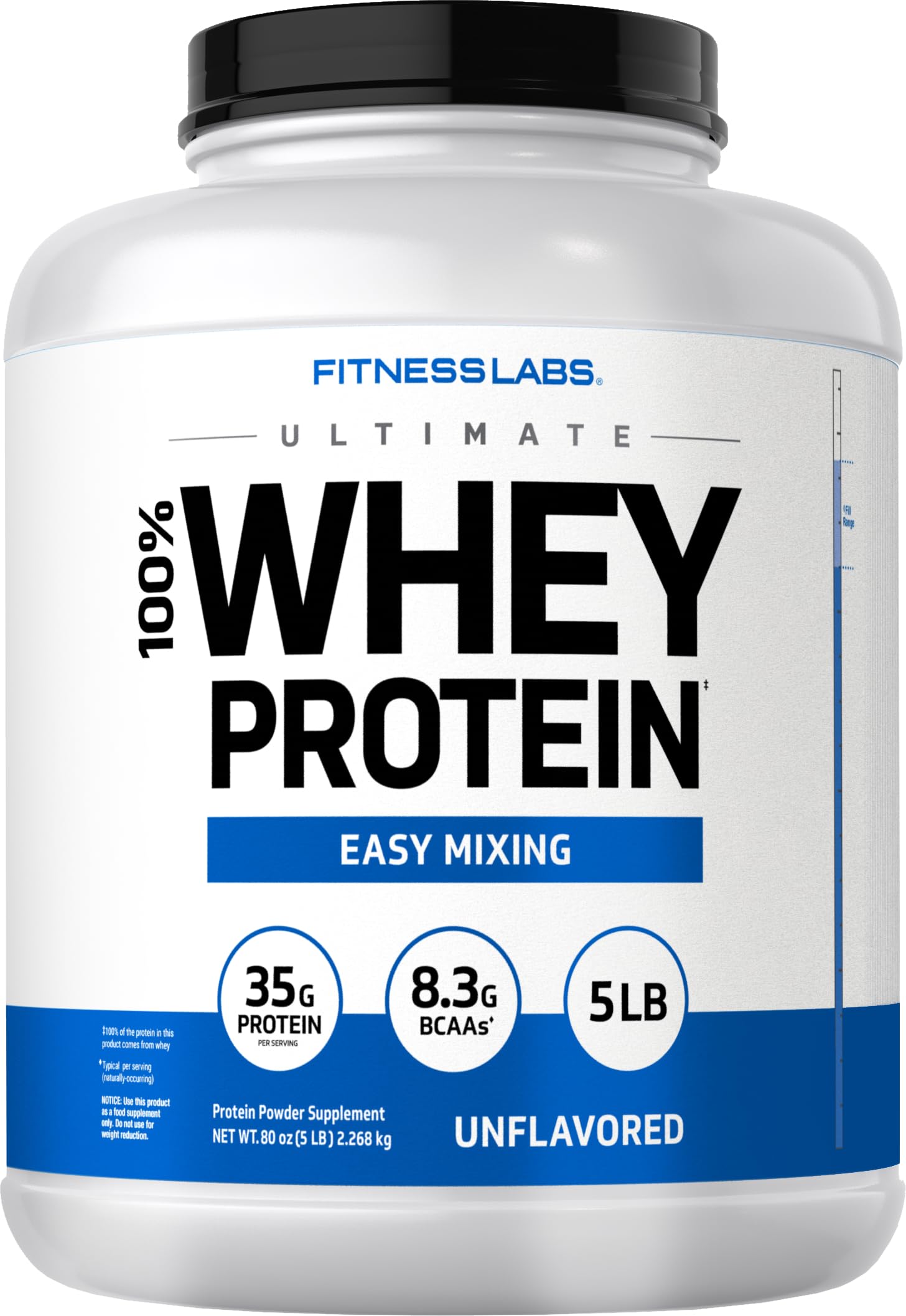 Fitness Labs protéine whey en poudre non aromatisée — emballage pratique pour démarrer