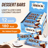 Barre FitnesSHOCK coco avec flocons de coco, goût authentique.