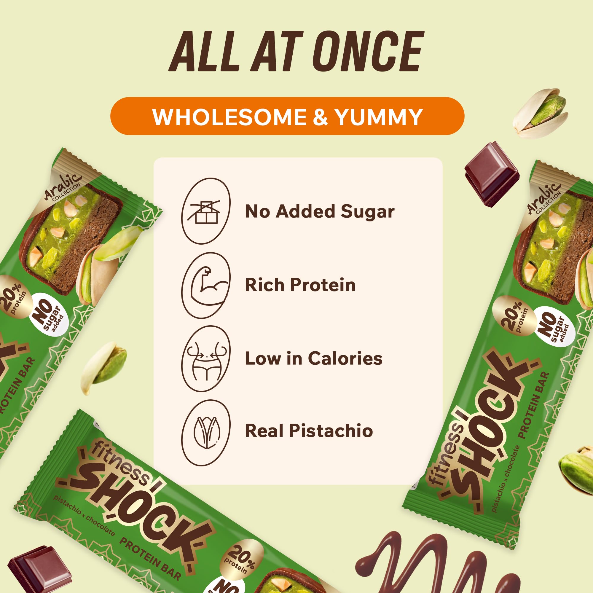 Boîte de 12 barres FitnesSHOCK, snack quotidien pratique.