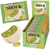 FitnesSHOCK brownie pistache enrobage blanc, dégustation gourmande et légère.