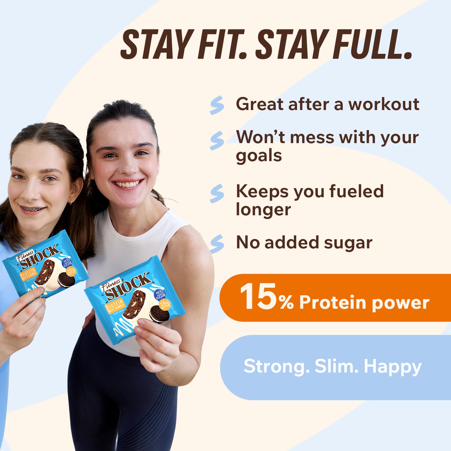 Ingrédients et arômes FitnesSHOCK brownies protéine pour choix éclairé.