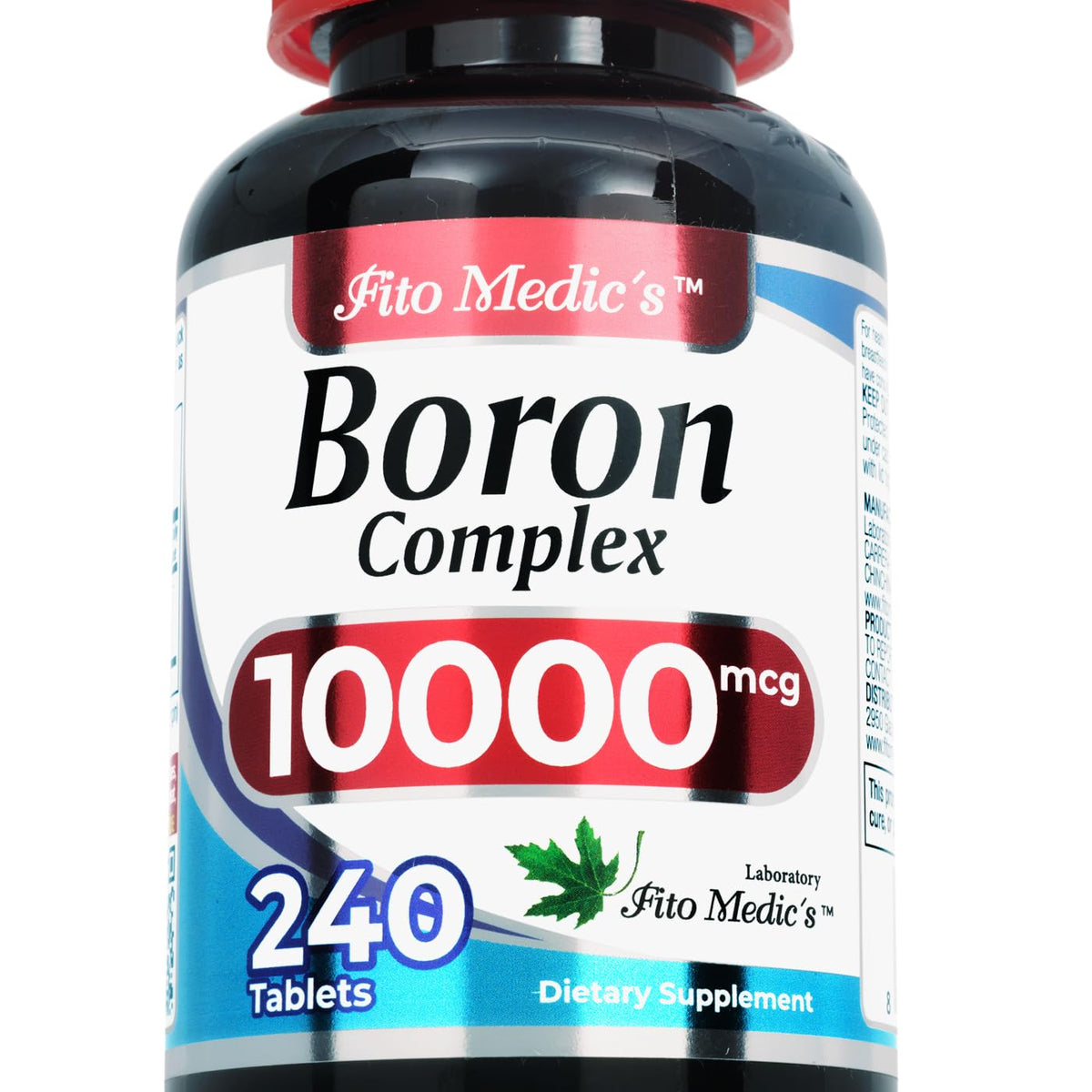 FITO MEDIC'S Lab Bore 10 mg — bouteille prête à l'emploi pour un apport quotidien pratique.
