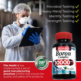 Packaging soigné du Bore Lab 10 mg, prêt à être acheté.