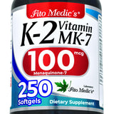 FITO MEDIC'S Lab flacon de gélules K2, dosage pratique 100 µg par portion