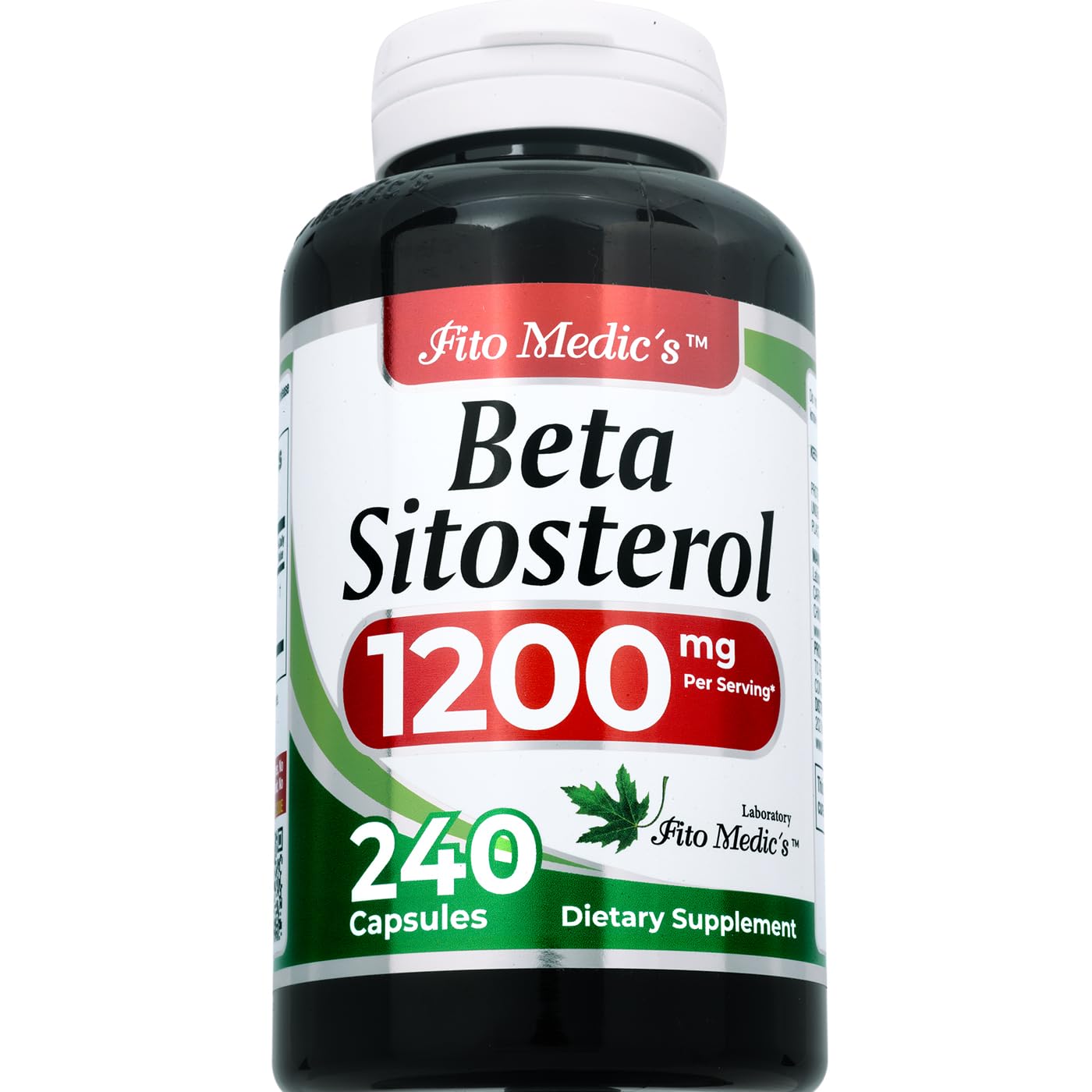 Étiquette du produit FITO MEDIC'S Lab bêta sitostérol, traçabilité et pureté potentielles
