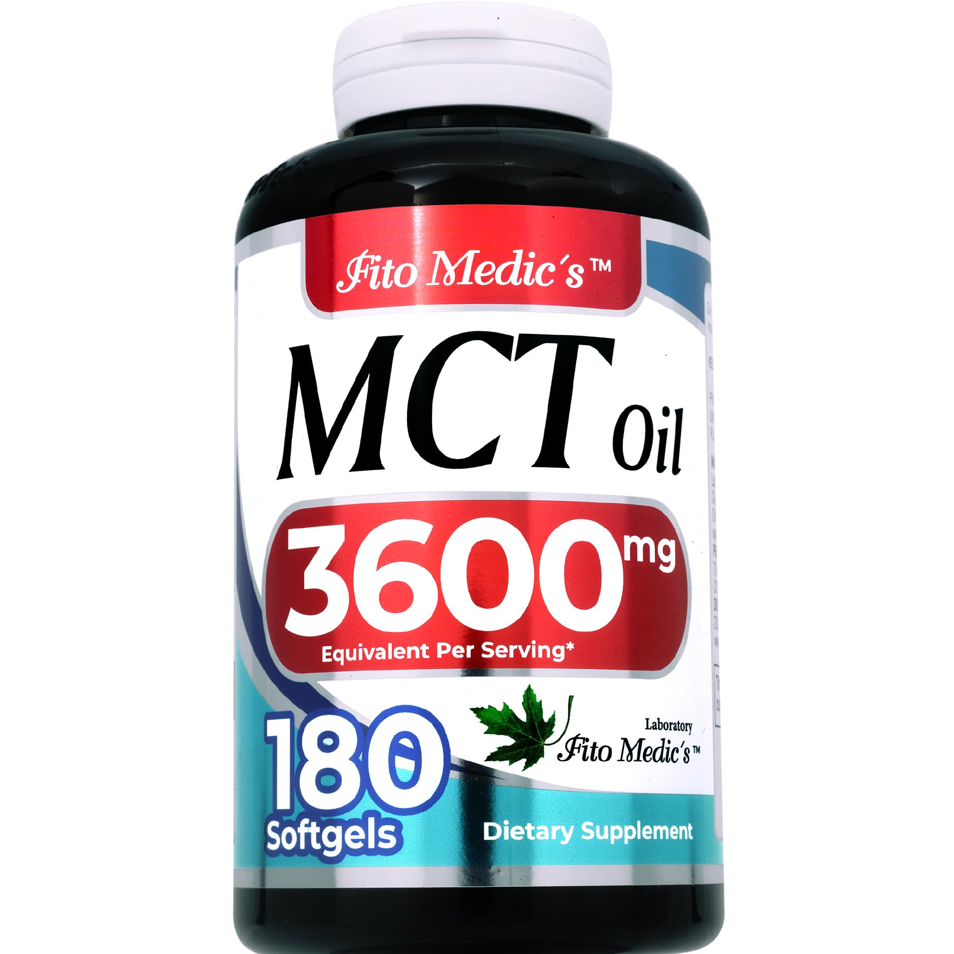 FITO MEDIC'S Lab bouteille MCT biologique pour apport pratique.
