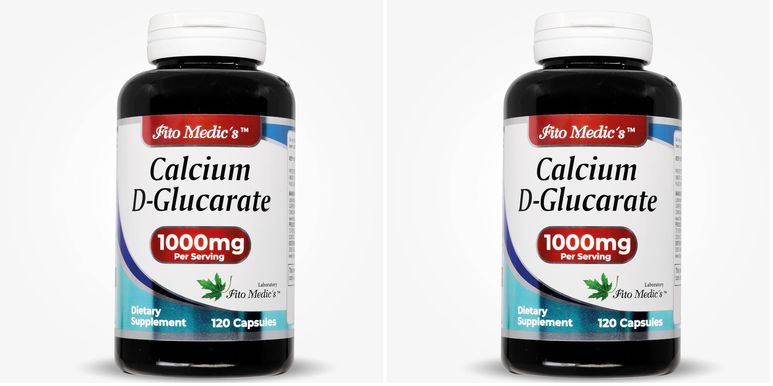 Fitomedics Lab Calcium d-glucarate — bouteille, soutien potentiel au métabolisme hormonal