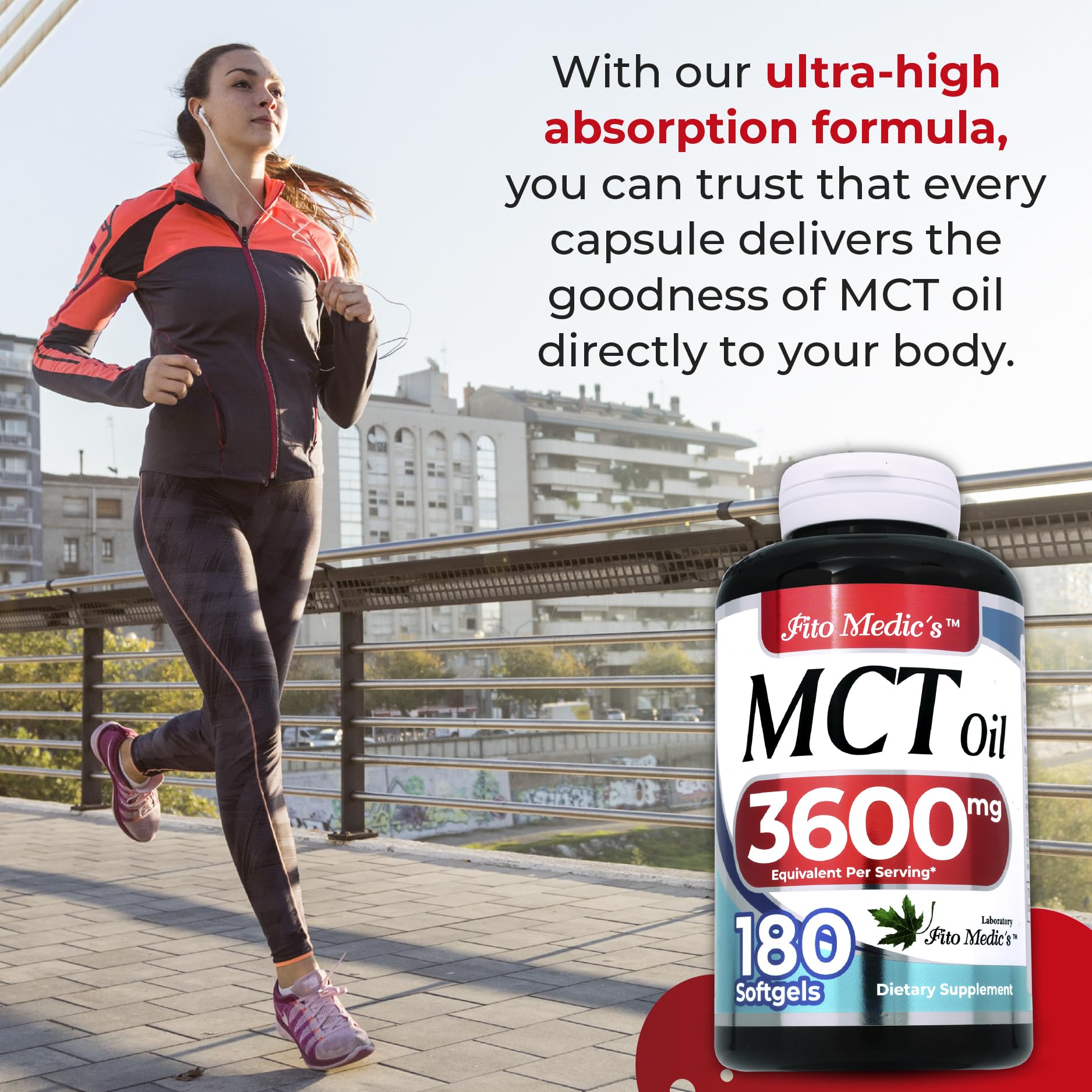 FITO MEDIC'S Lab capsules MCT, absorption rapide pour énergie.