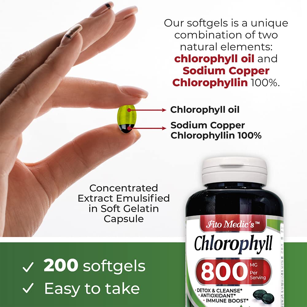 Gélules FITO MEDIC'S Chlorophylle Pure 800 mg, absorption aisée au quotidien.