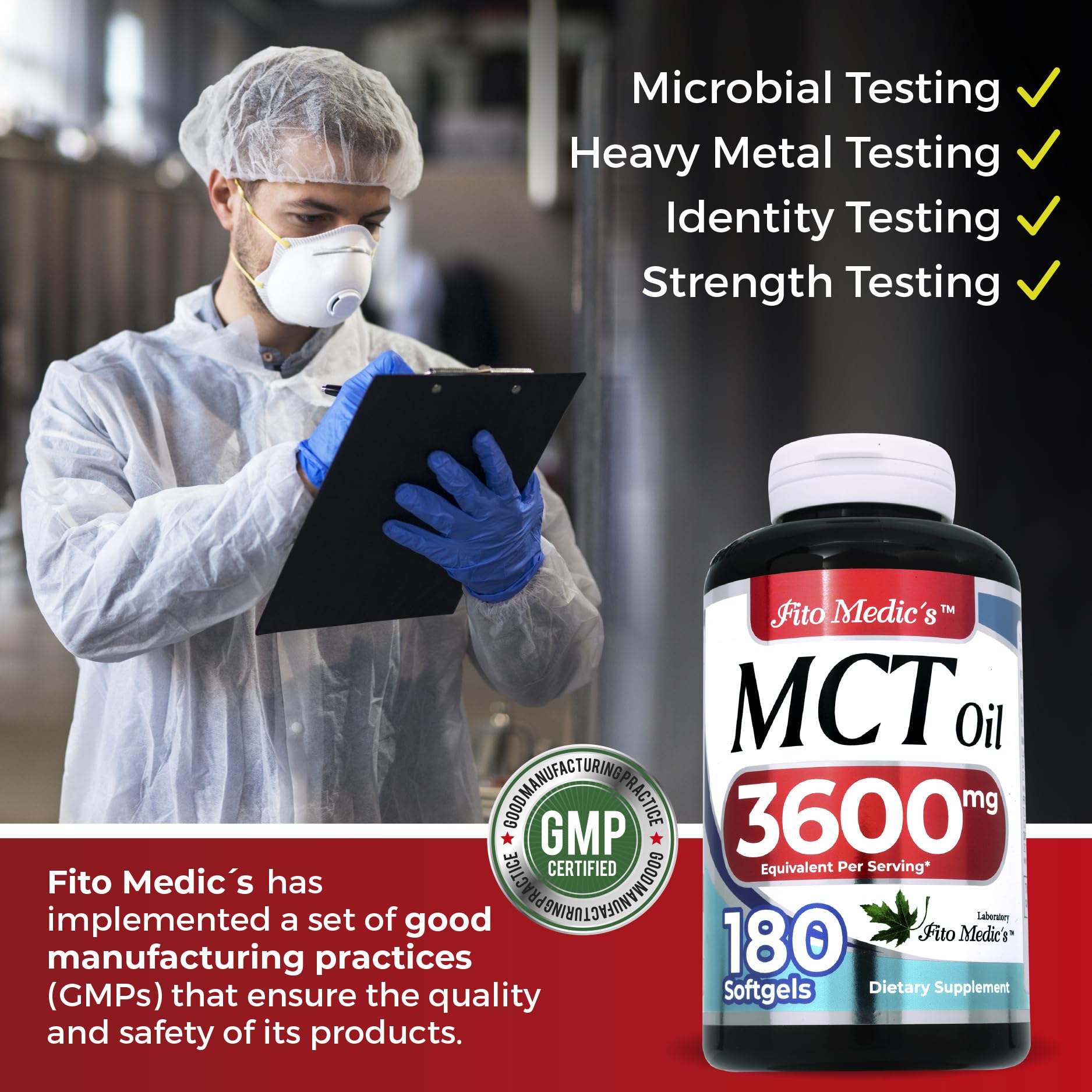 FITO MEDIC'S Lab usage quotidien MCT, prise simple.
