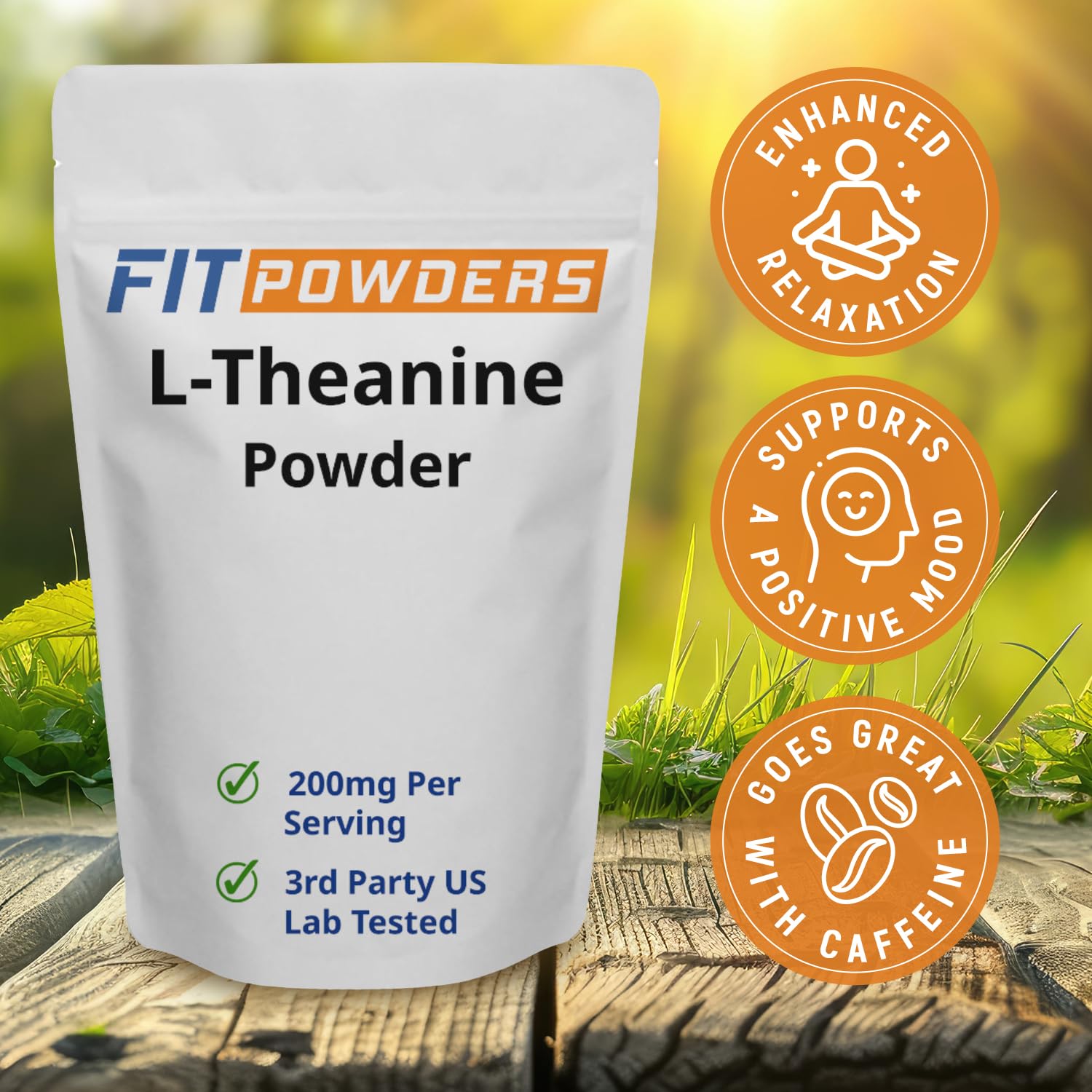 FitPowders L-Theanine: humeur-relaxation-cognition pour une journée plus calme et concentrée