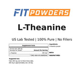 FitPowders L-Theanine: poudre pure sans additifs ni colorants