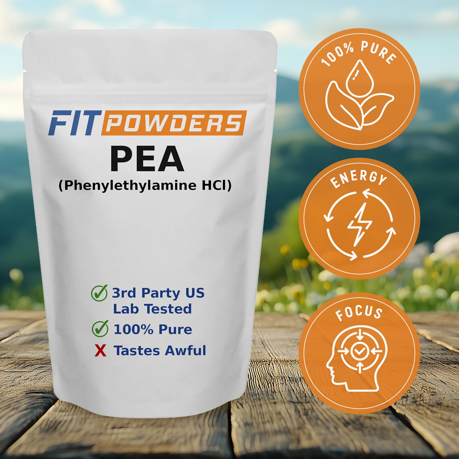FitPowders Phényléthylamine HCL – dose précise facilitant le mélange.