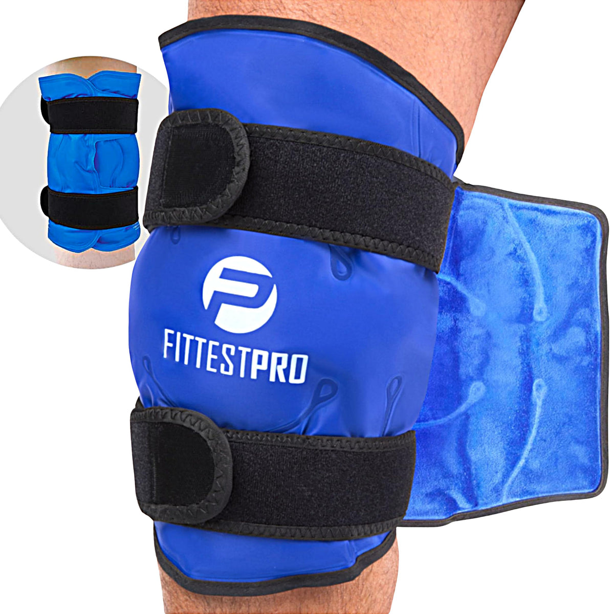 Genou Fittest Pro Bande Glace XL : couverture complète pour un soulagement ciblé.