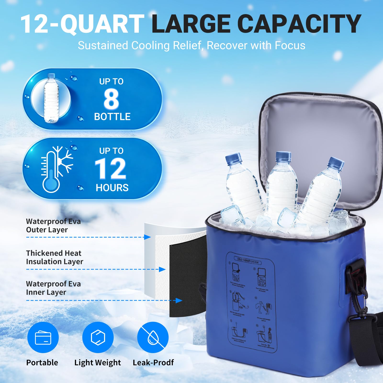 Fiveoffo bouteilles glace 500ml – source fiable de froid pour sessions prolongées
