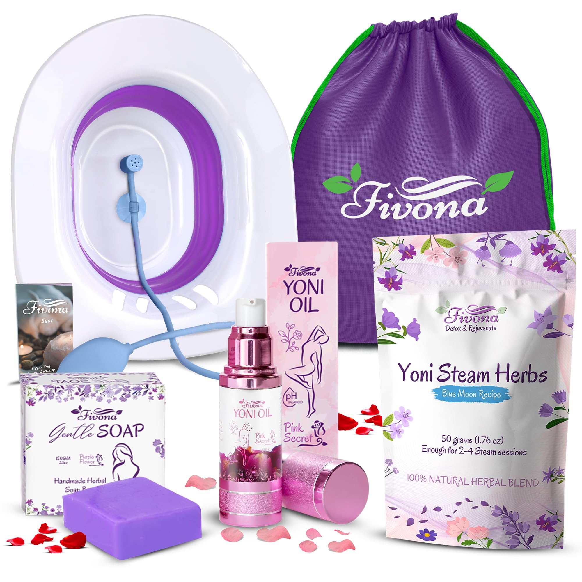 FIVONA kit yoni soin 6 en 1 — vue pratique pour l'hygiène féminine