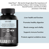 Fixxr Liver: emballage fabriqué aux États-Unis avec contrôles de qualité.