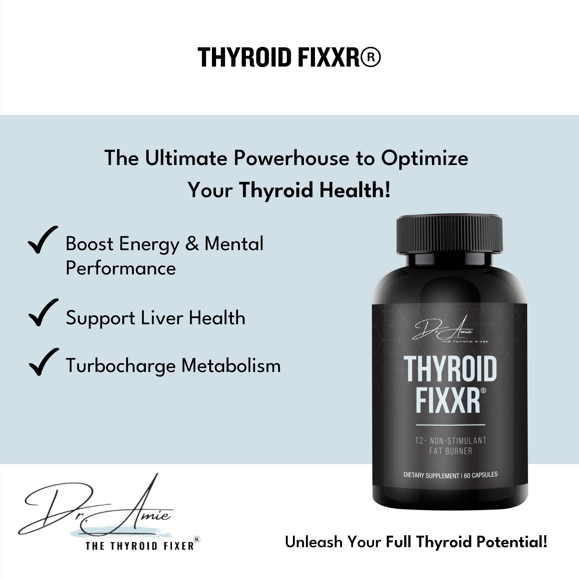 Fixxr Thyroid Support – Gélules en gros plan, promesse de clarté mentale et concentration.