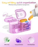 Fizoon Grands compartiments pour vitamines et huiles.