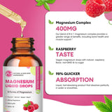 Flacon M inch magnésium 30 ml avec étiquette lisible pour dosage facile.