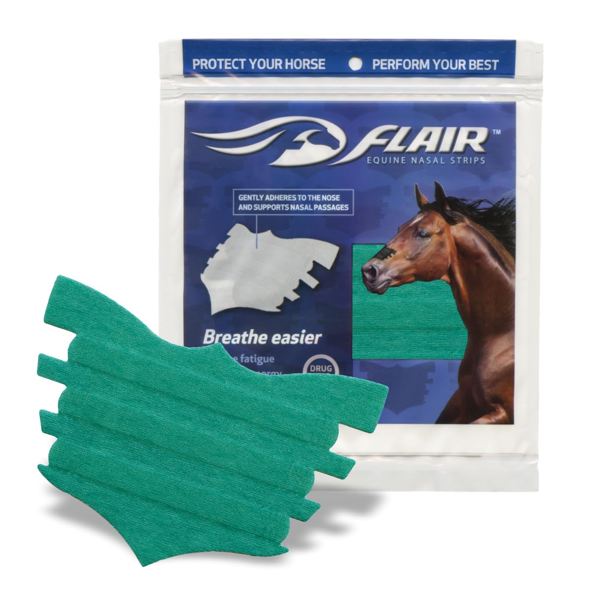 Flair Bandes nasales turquoise adhésif sûr et sans médicament