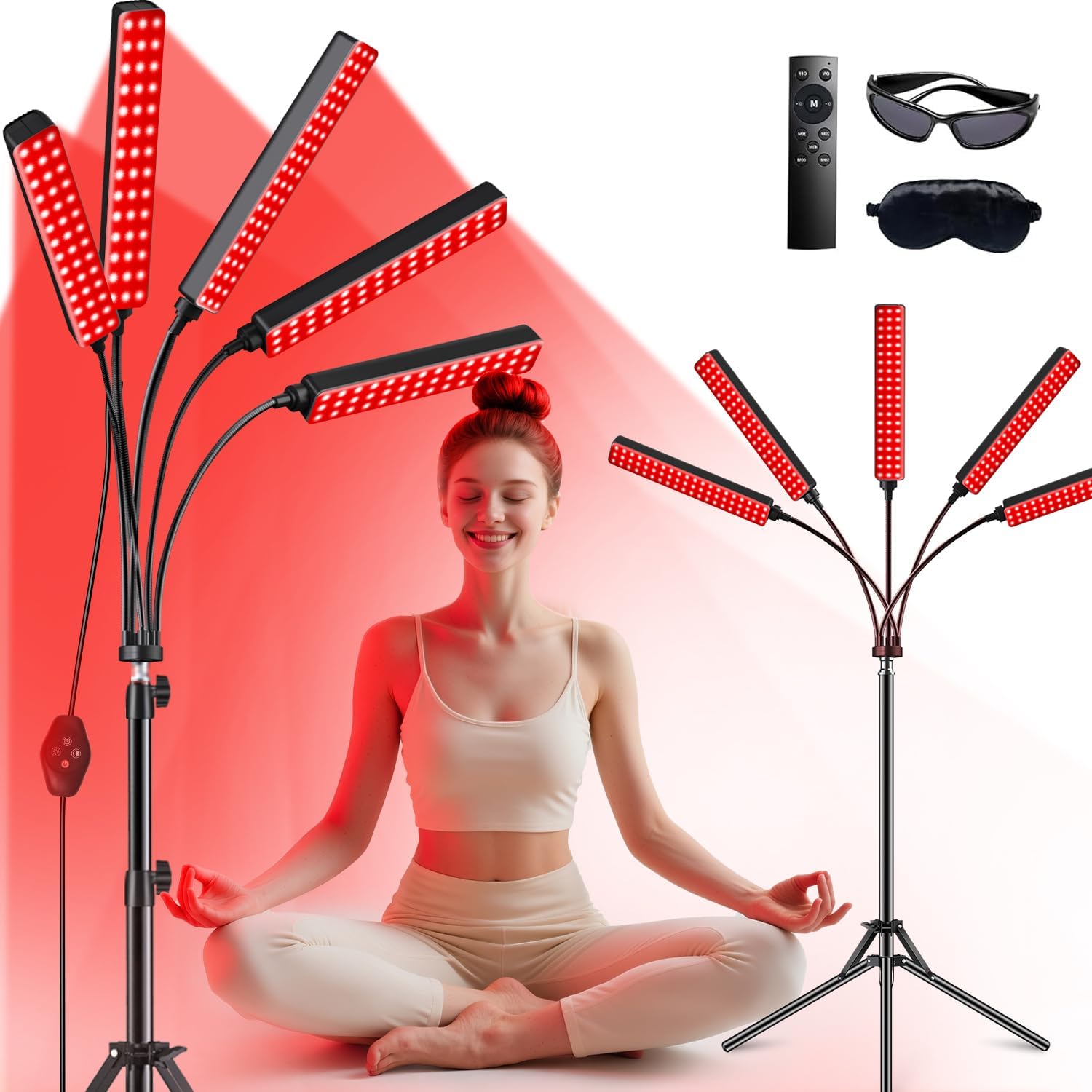 FlaoAito Luminothérapie rouge 660nm pour visage, peau lumineuse potentielle.