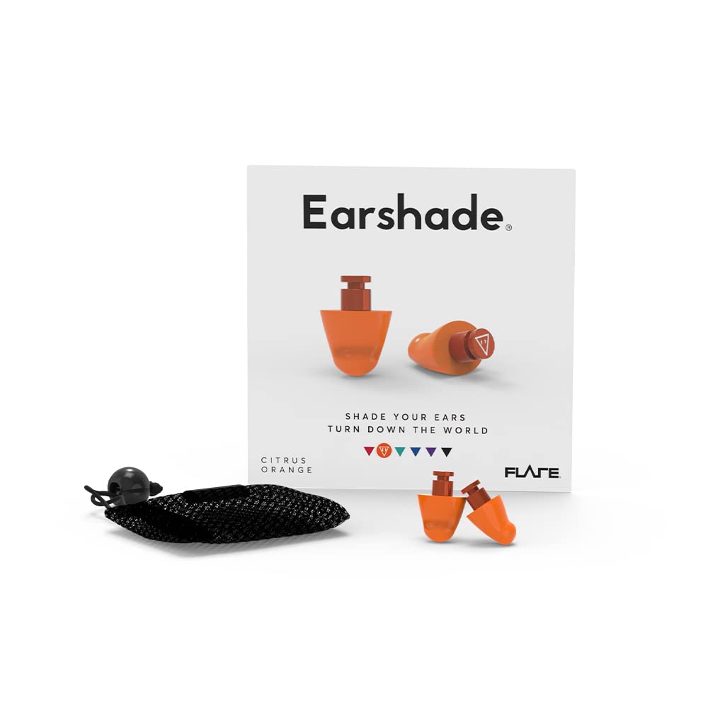 Earshade emballage recyclable orange, choix écologique et pratique.