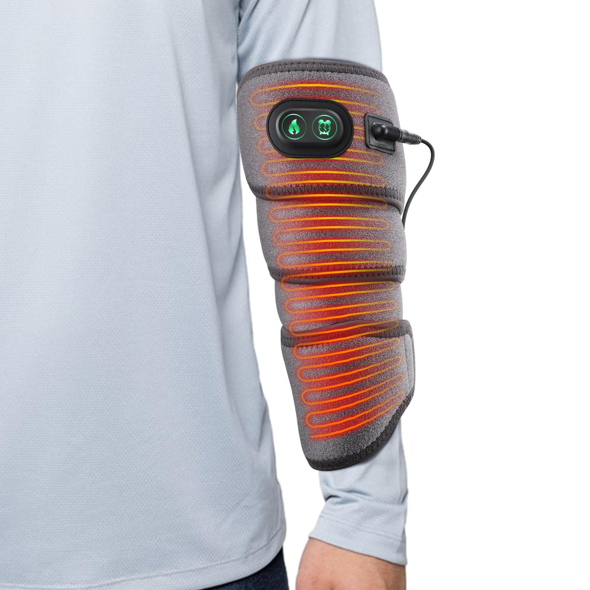 FlareMore bandage chauffant pour le coude bleu, chaleur ciblée et confort