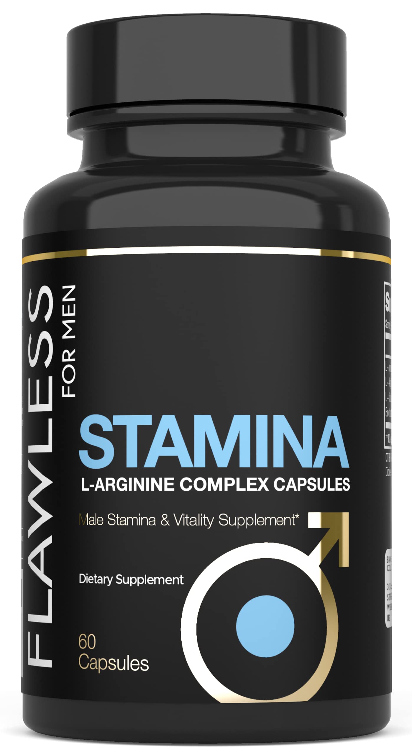 Flawless pour hommes Stamina – illustration emballage, présentation visuelle du produit Flawless.