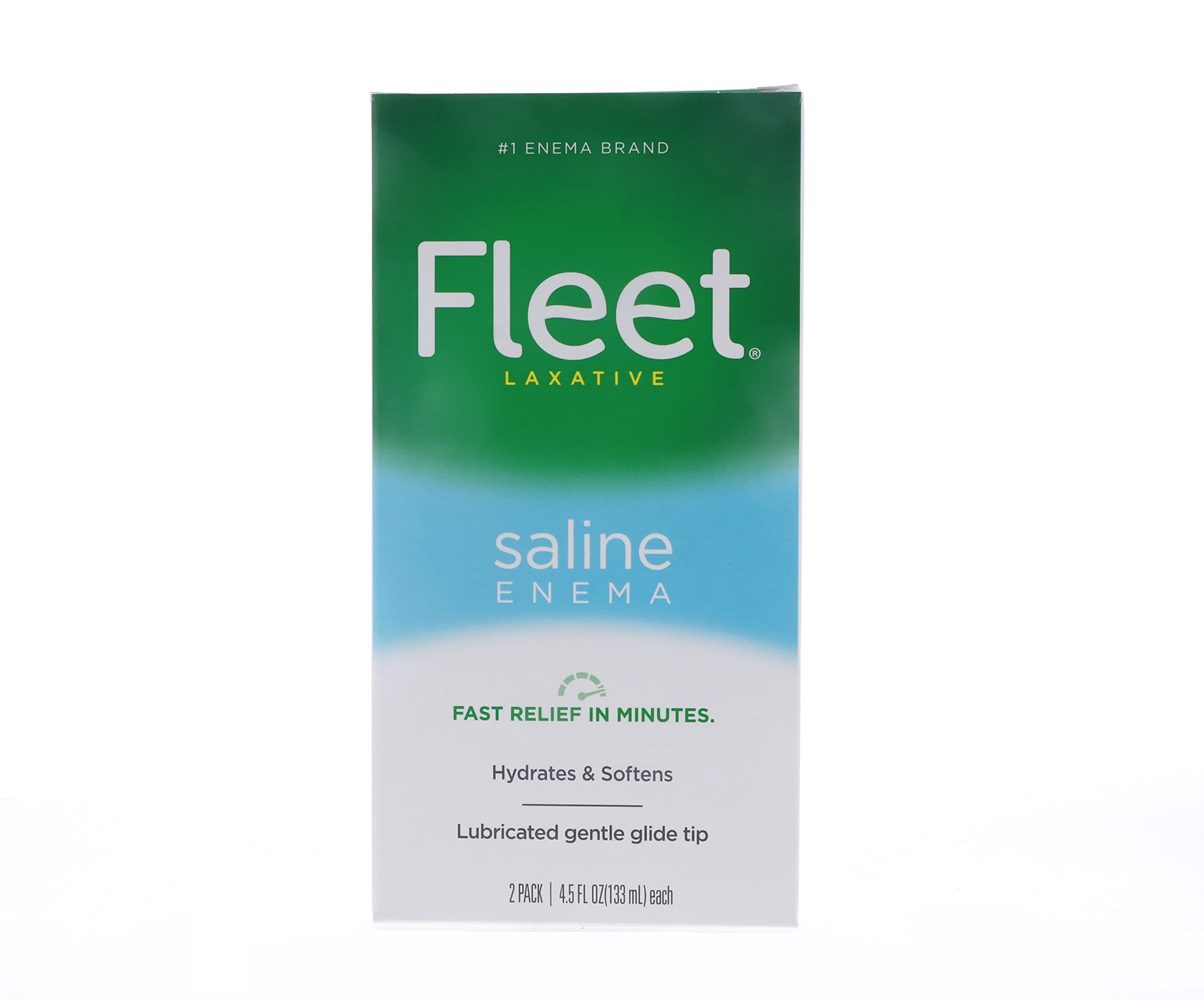 Fleet Laxatif Saline Enema embout doux pré-lubrifié pour insertion facile