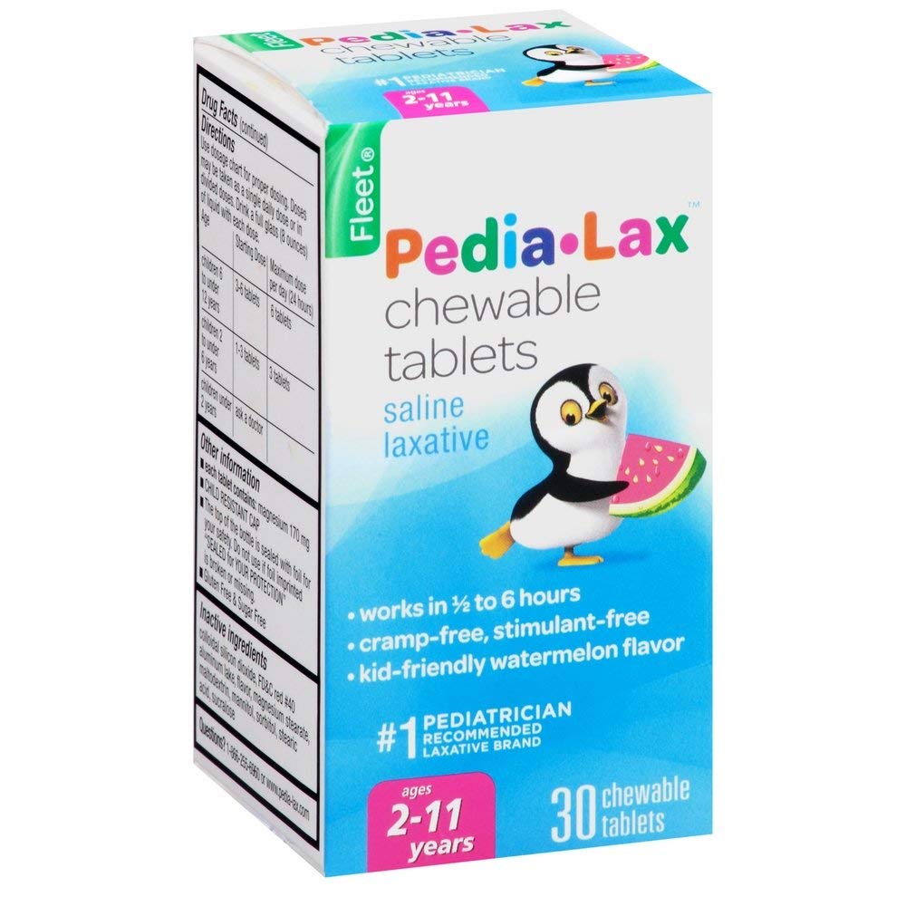 Fleet Pedia-Lax comprimé à mâcher saveur pastèque pour le soulagement ponctuel des enfants
