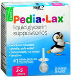 Pedia-Lax suppositoires glycérine pour enfants, soutien potentiel lors d'épisodes occasionnels de constipation.