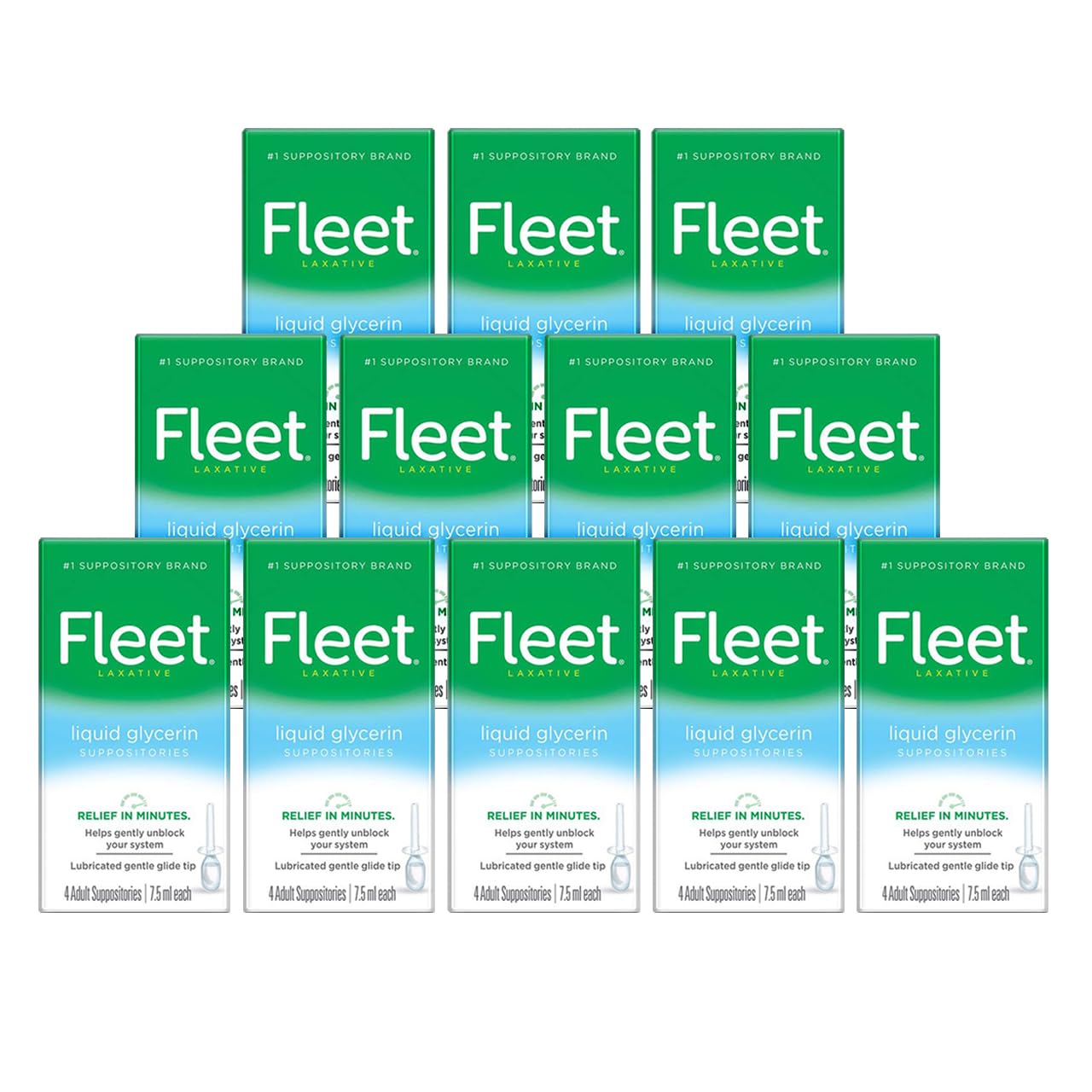 Fleet suppositoires glycérine, solution rapide pour constipation occasionnelle.