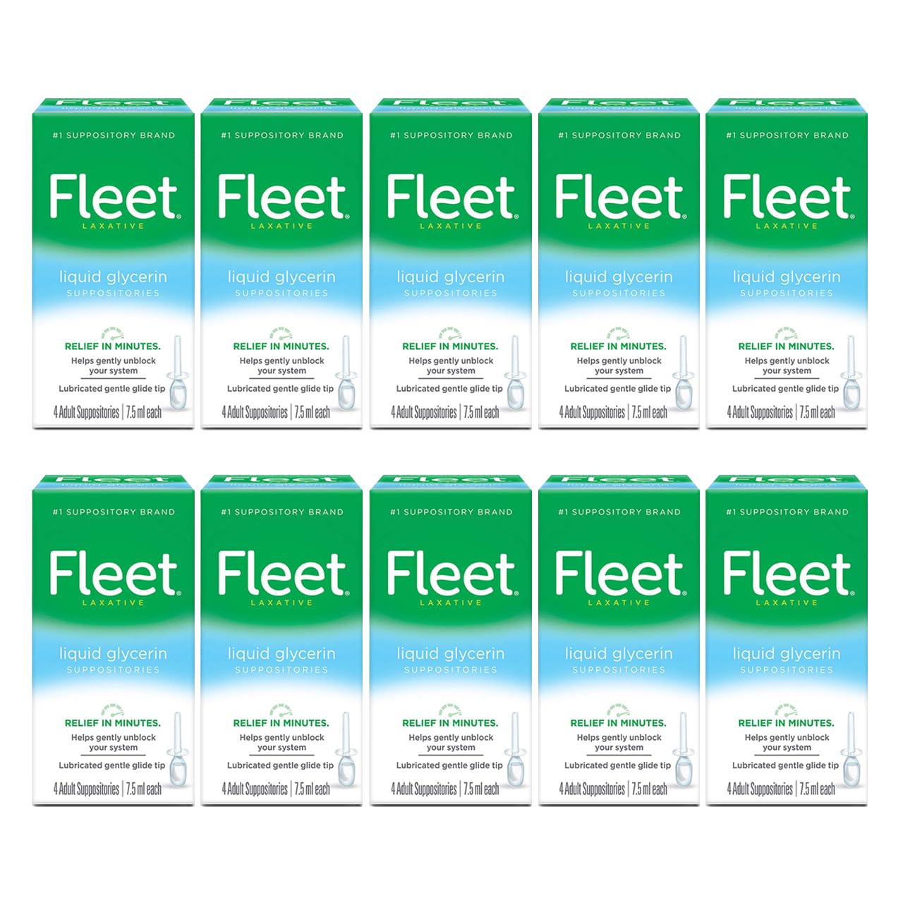 Fleet suppositoires glycérine liquide: boîte de 40 unités, pratique et discrète.