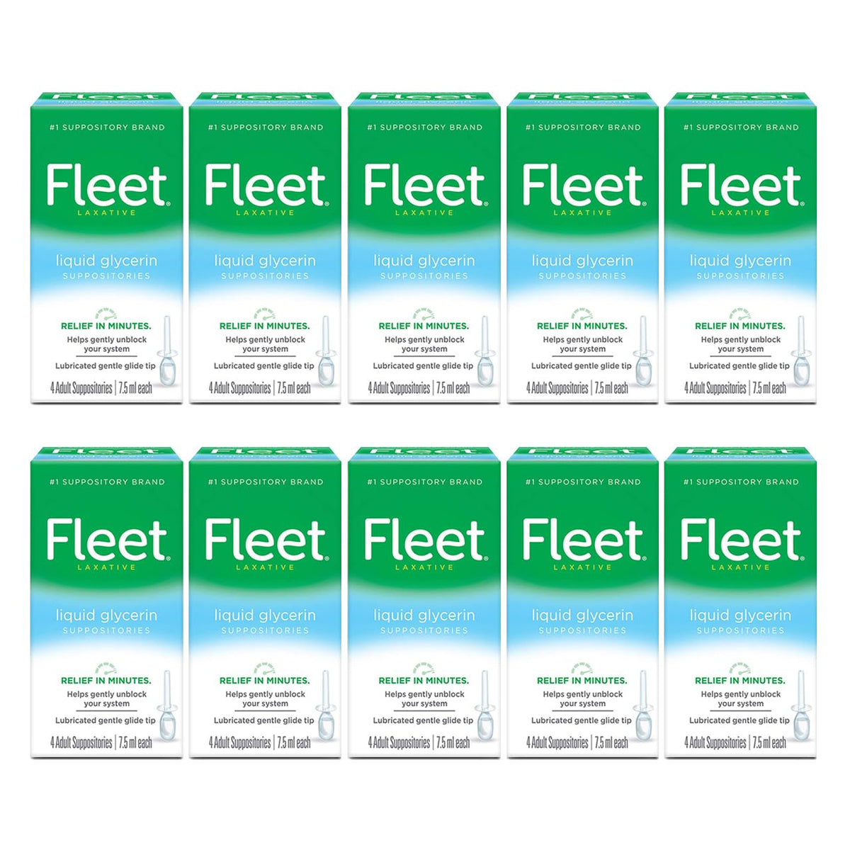 Fleet suppositoires glycérine liquide: boîte de 40 unités, pratique et discrète.