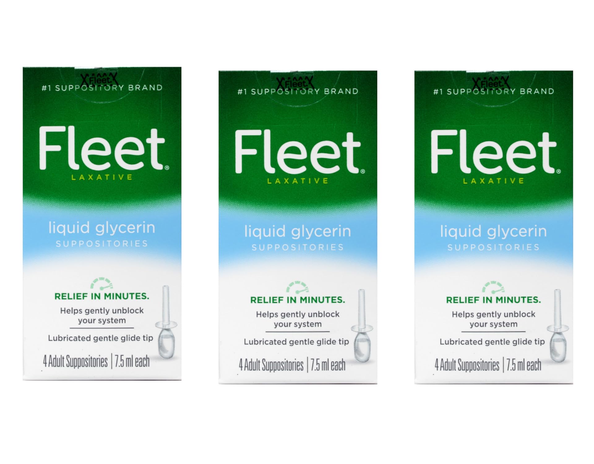 Fleet suppositoires glycérine liquide — emballage pratique pour utilisation rapide et discrète.