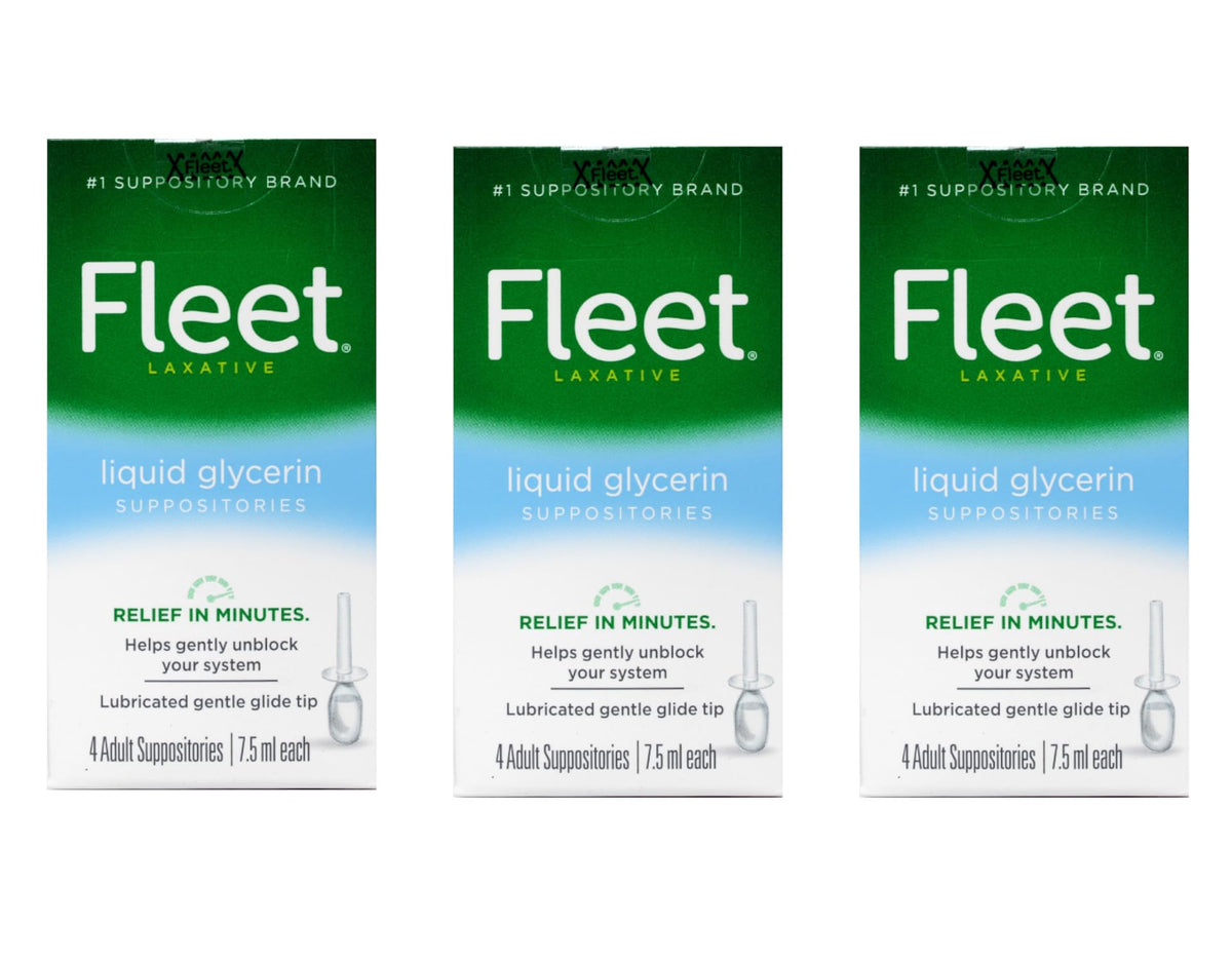 Fleet suppositoires glycérine liquide — emballage pratique pour utilisation rapide et discrète.
