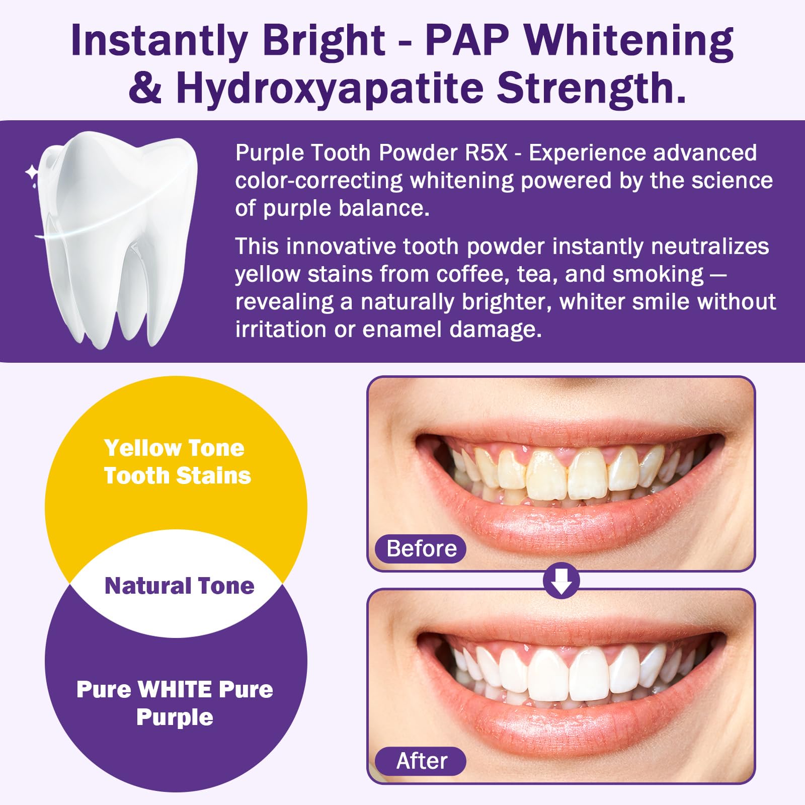 Poudre blanchiment dents Fleird: texture fine et mélange facile avec dentifrice