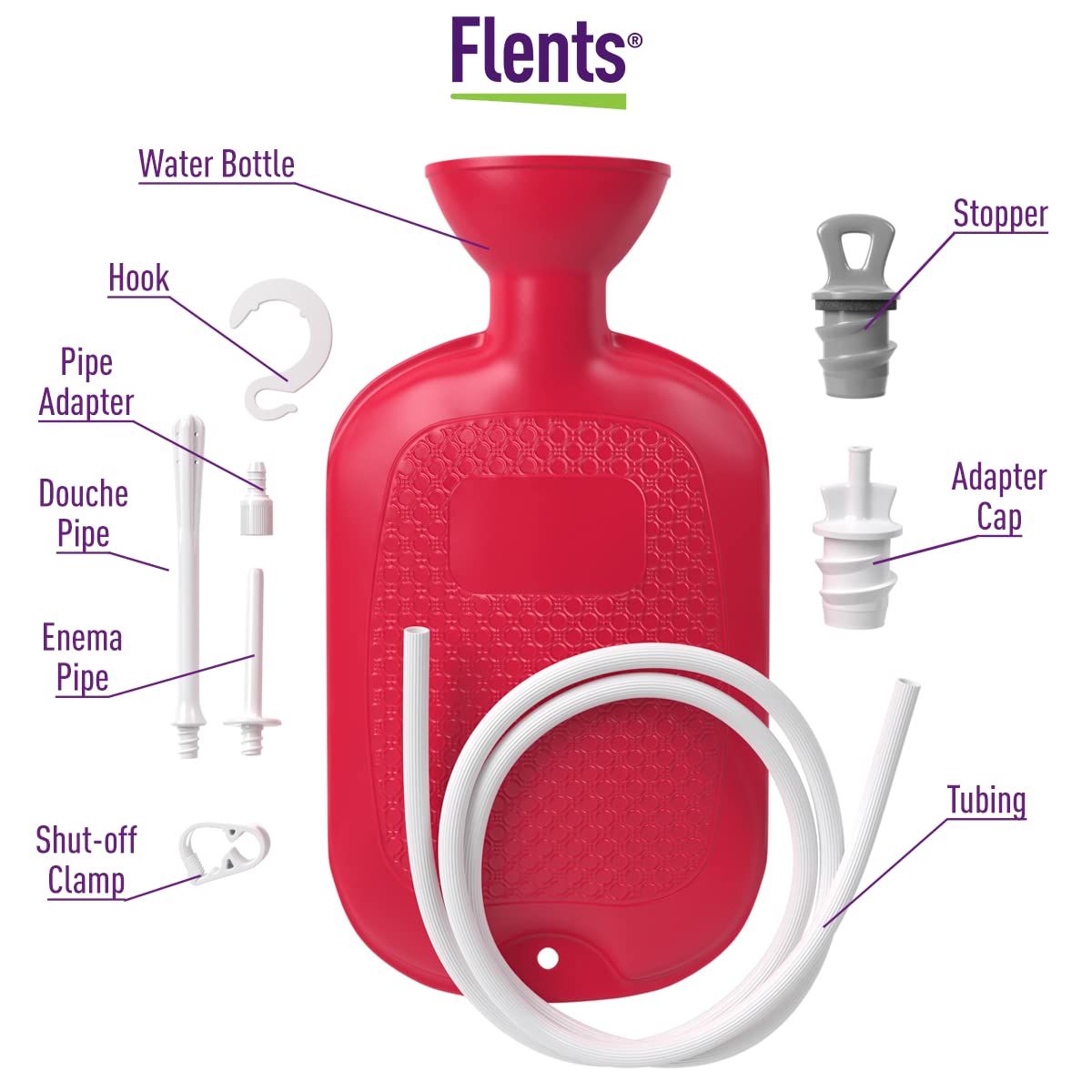 Flents-accessoires-douche-et-lavement, ensemble polyvalent pour l’hygiène personnelle.