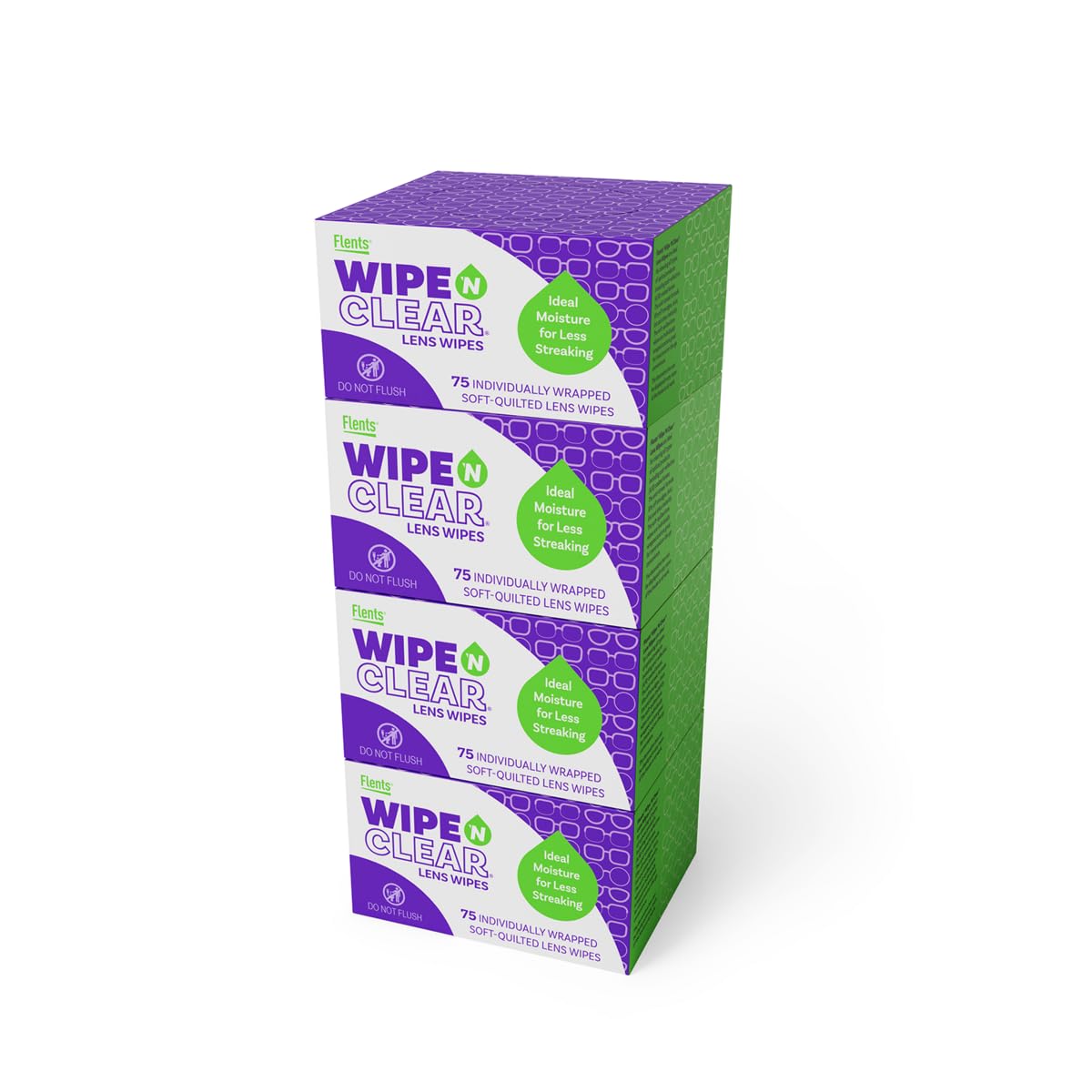 Lingettes Flents préhumidifiées pour lunettes, idéal en déplacement et sans traces.