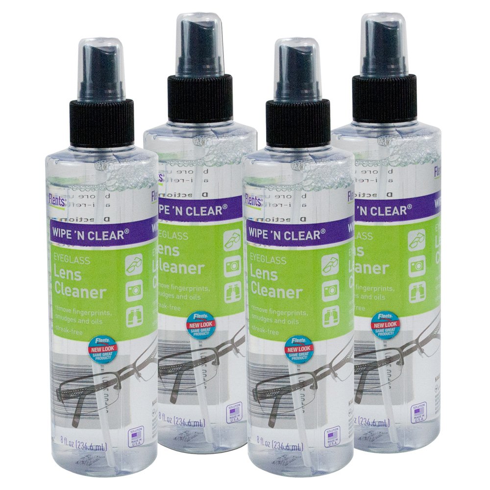 Flents Wipe 'N Clear – nettoyant lunettes en spray; élimine traces et résidus.