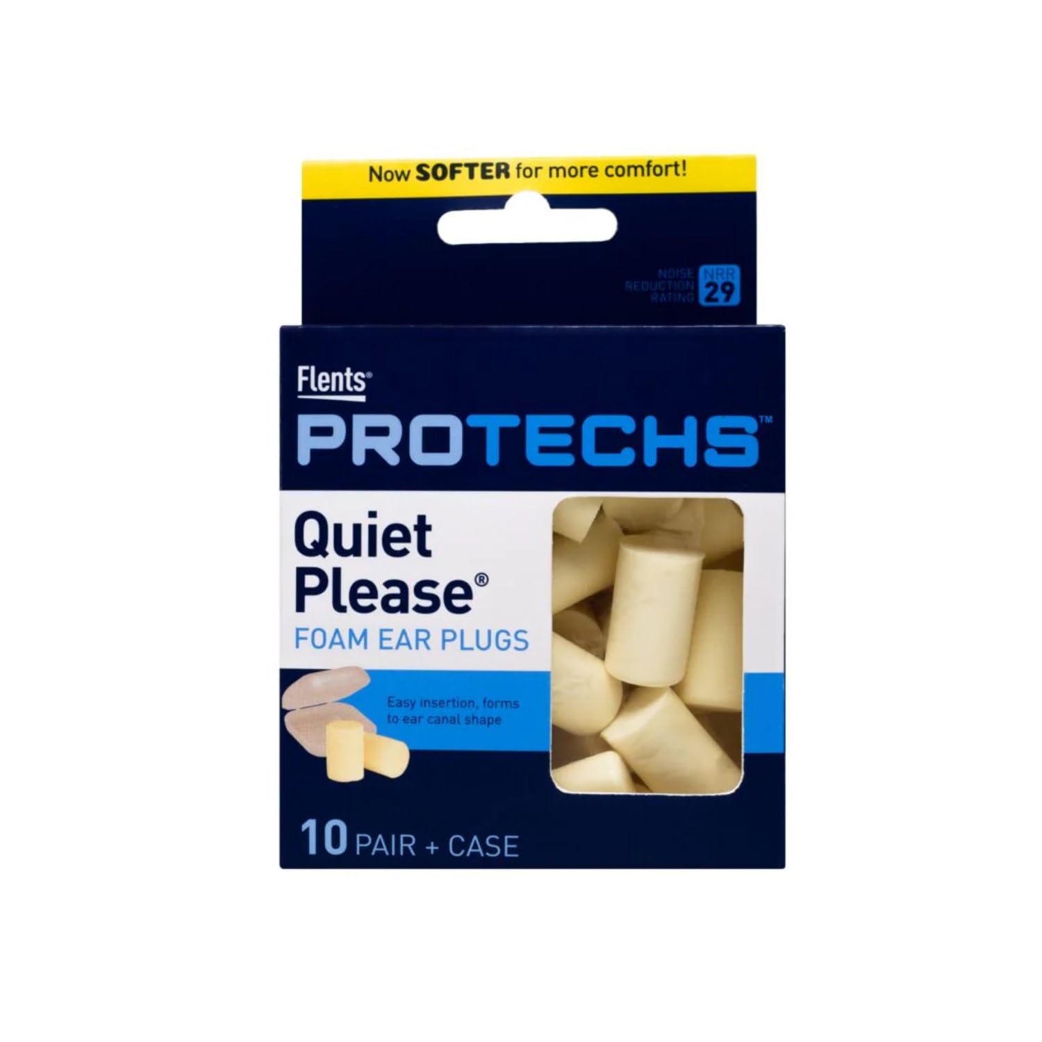 Flents Quiet Please bouchons d'oreille en mousse dans emballage quadruple, réduction du bruit pratique