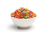 Yaourt décoré de Flex Brands Whey Cookie Butter Fruity Cereal, topping protéiné et gourmand.