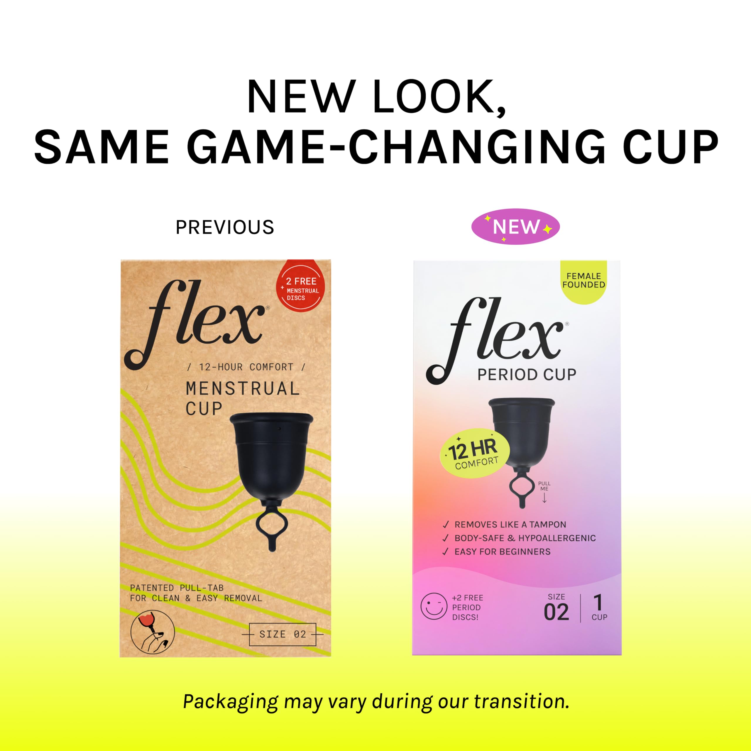 FLEX Flex Cup languette pull en action, retrait facilité pour débutantes.